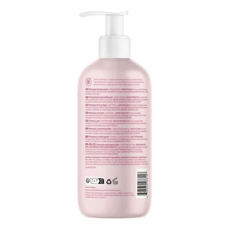ATTITUDE Baby Leaves 2-in-1 Shampoo & Body Wash Unscented 473 ML