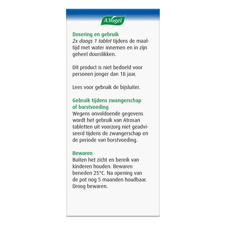 A.Vogel Atrosan bij Milde Gewrichtspijn en Reumatische Pijn Tabletten 60 stuks
