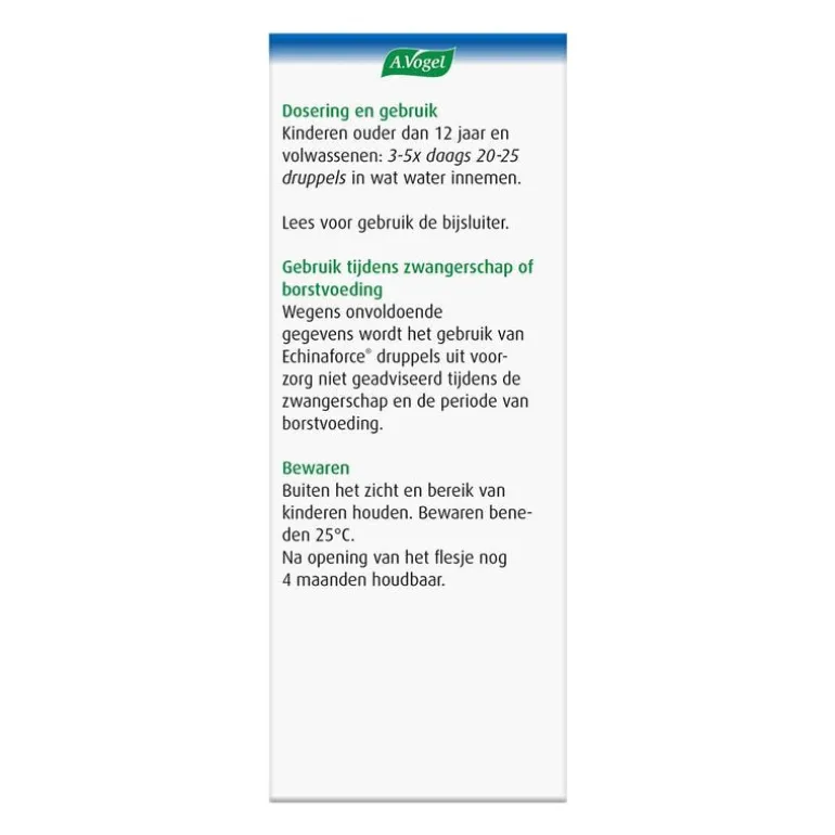 A.Vogel Echinaforce Bij Onvoldoende Weerstand En Griep Druppels 100 ML