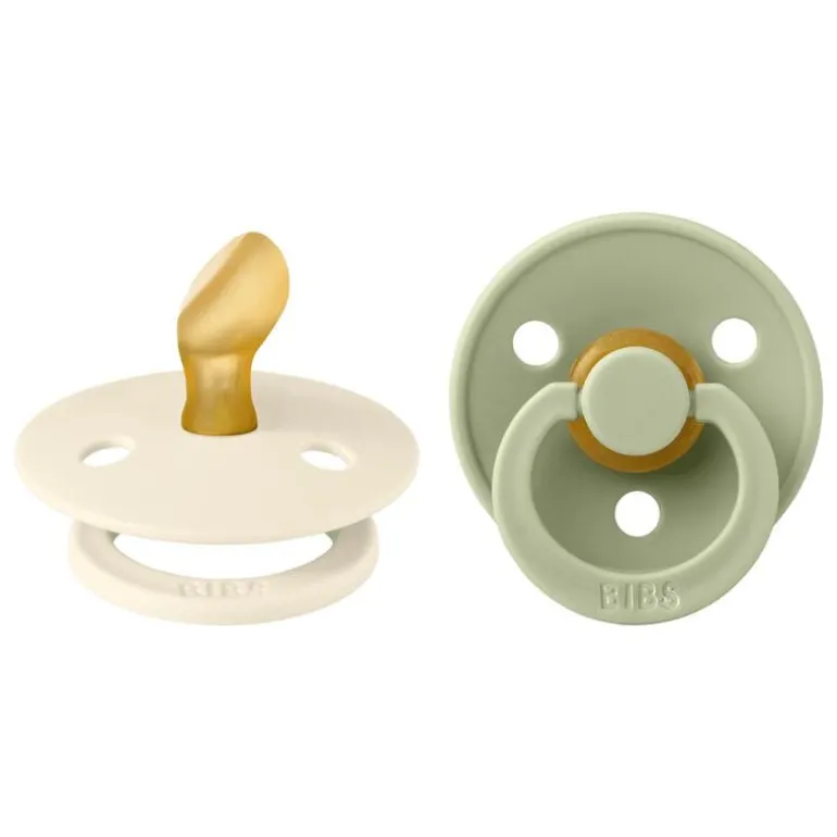 BIBS Anatomische Fopspeen Two Pack Natuurlijk Rubber Ivory/Sage Maat 1