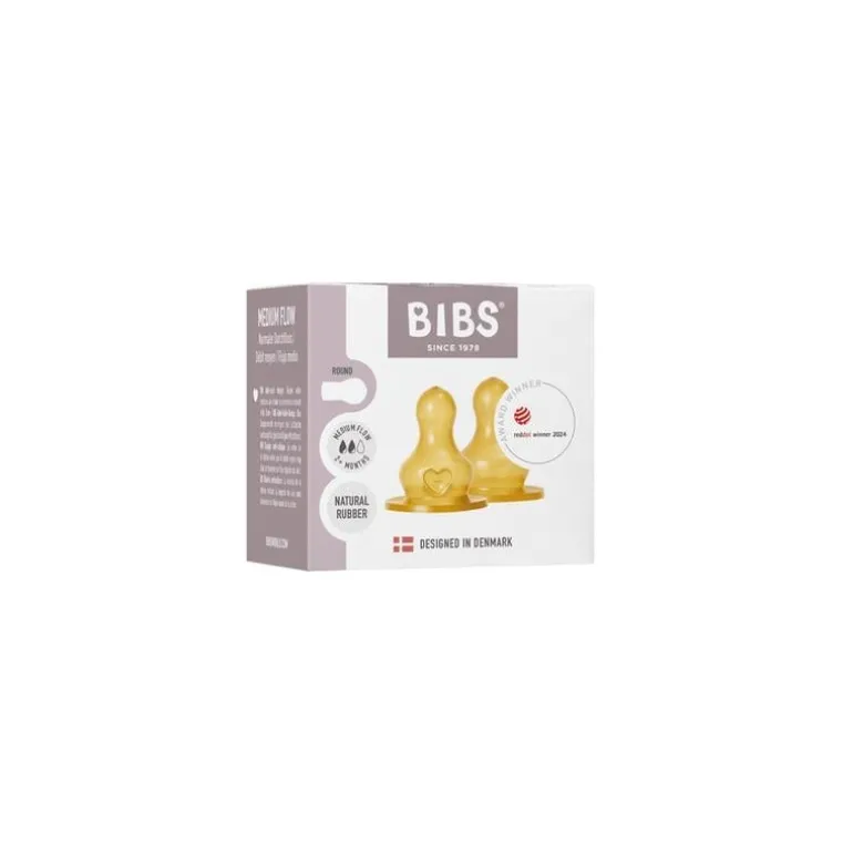 Bibs Bottle Nipple Flesspeen Medium Flow 2 pack