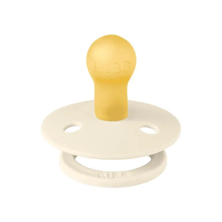 BIBS Fopspeen Two Pack Natuurlijk Rubber Ivory/Dark Oak Maat 1