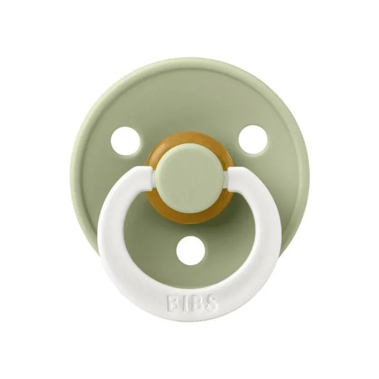 BIBS Glow in the dark Fopspeen Two Pack Natuurlijk Rubber Sage/Cloud Maat 3