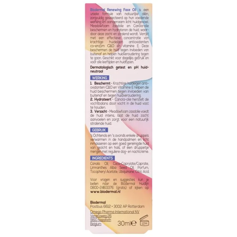 Biodermal Renewing Gezichtsolie 30 ML