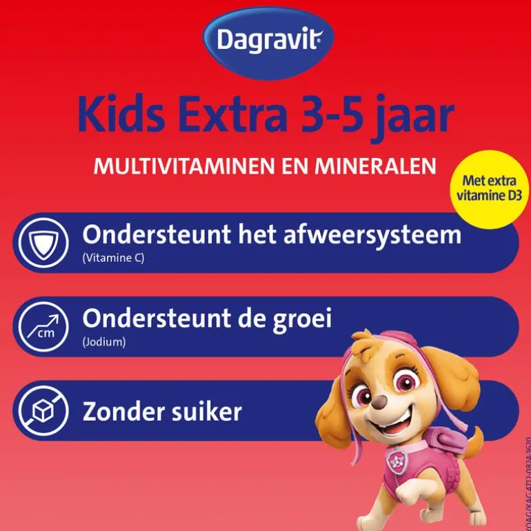 Dagravit Kids Multivitaminen Gummies Xtra 3-5 jaar 60 stuks