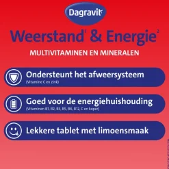 Dagravit Totaal 30 Weerstand & Energie 50 kauwtabletten