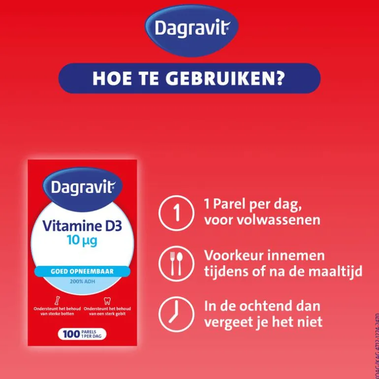 Dagravit Vitamine D pearls 10 μg 100 parels