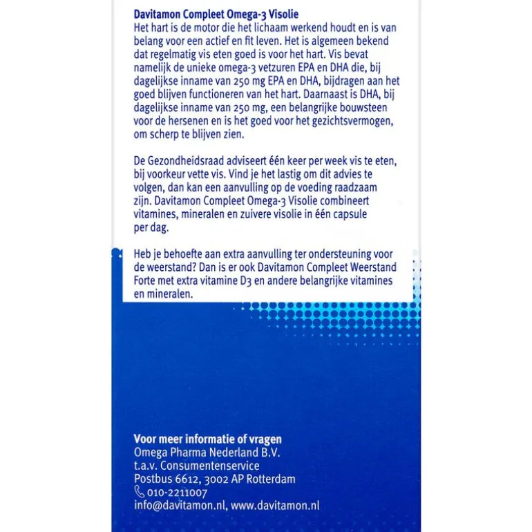 Davitamon Compleet Omega-3 Visolie Capsules