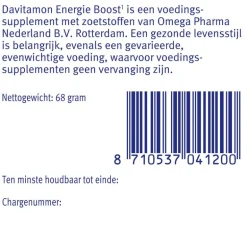 Davitamon Energie Boost Forte Kauwvitamines Bosvruchtensmaak