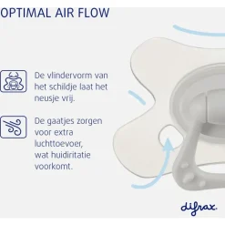Difrax Fopspeen Natural 12 Maanden Lichtblauw BPA-vrij