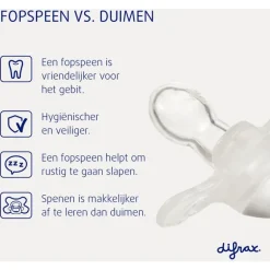 Difrax Fopspeen Naturel Pink Opal 6 Maanden