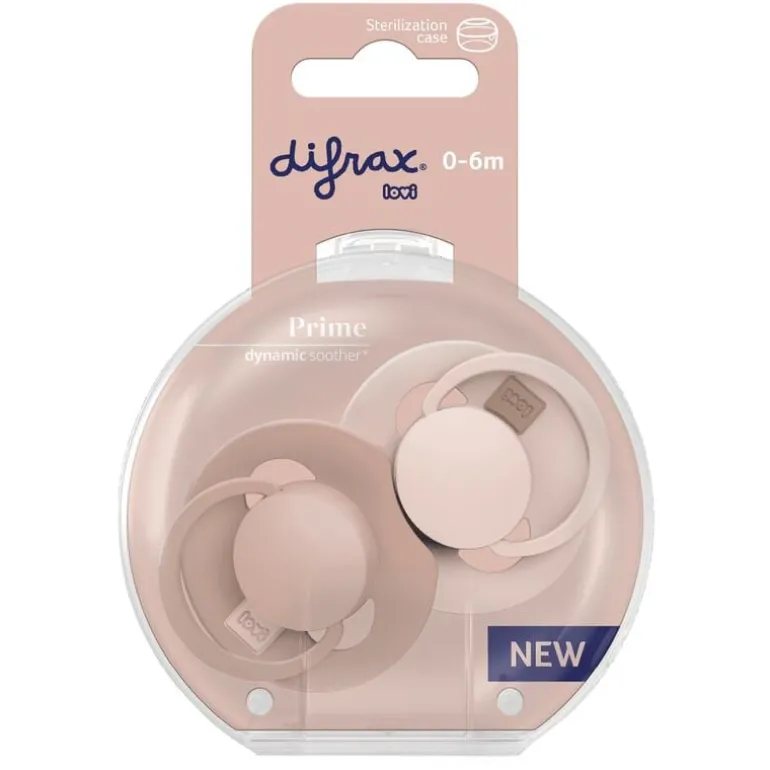 Difrax LOVI Prime Fopspeen Nude/Blush0-6 maanden