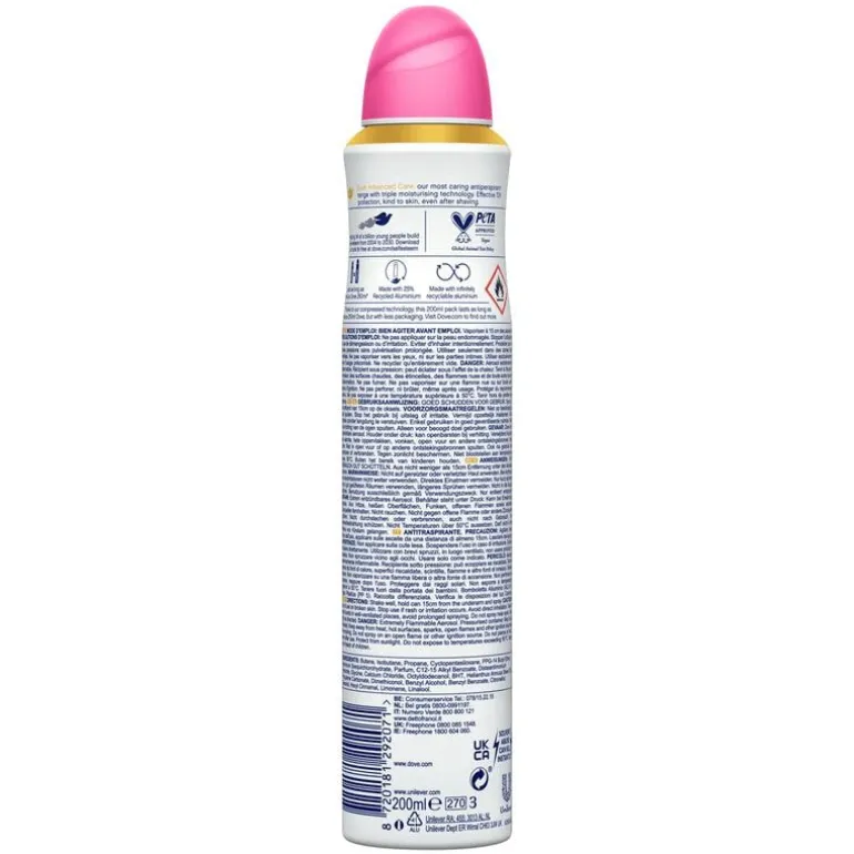 Dove Advanced Care Invisible Care Anti-Transpirant Deospray 200 ML
