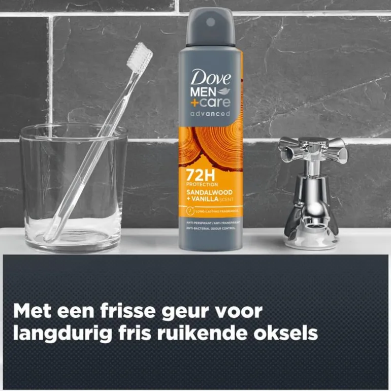 Dove Men+Care Advanced Sandalwood + Vanille Deodorant Spray 150 ML