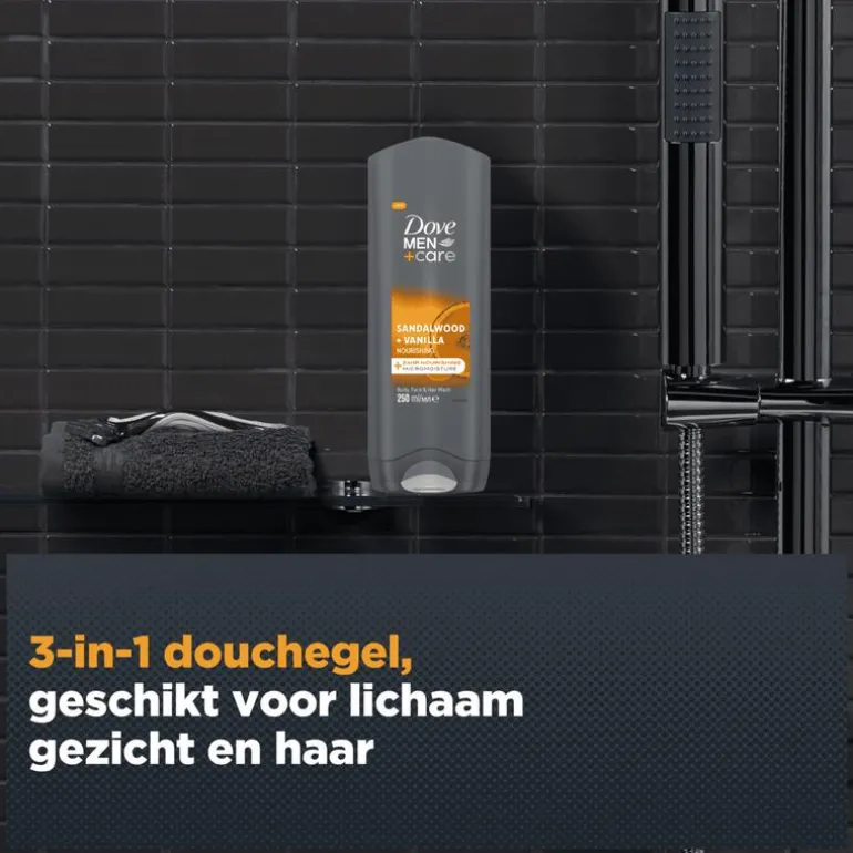 Dove Men+Care Sandalwood & Vanilla Showergel 250 ML