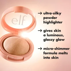 e.l.f. Halo Glow Silky Powder Highlighter Blush Money