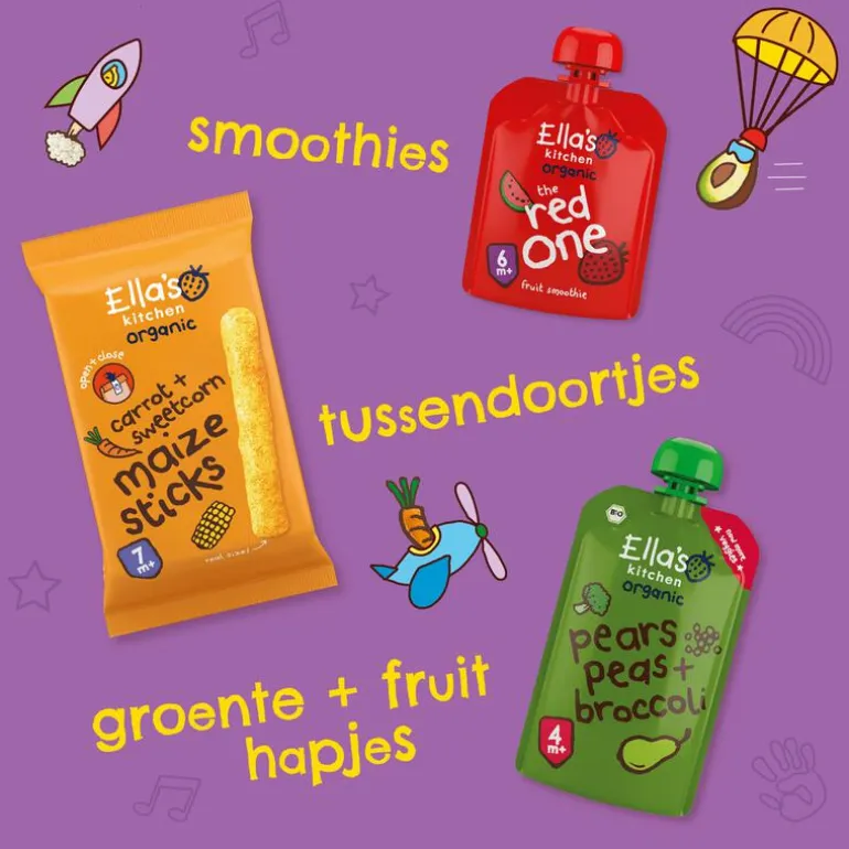 Ella's Kitchen Bananen Kokos Biologisch Knijpfruit 4+ Maanden 120 GR