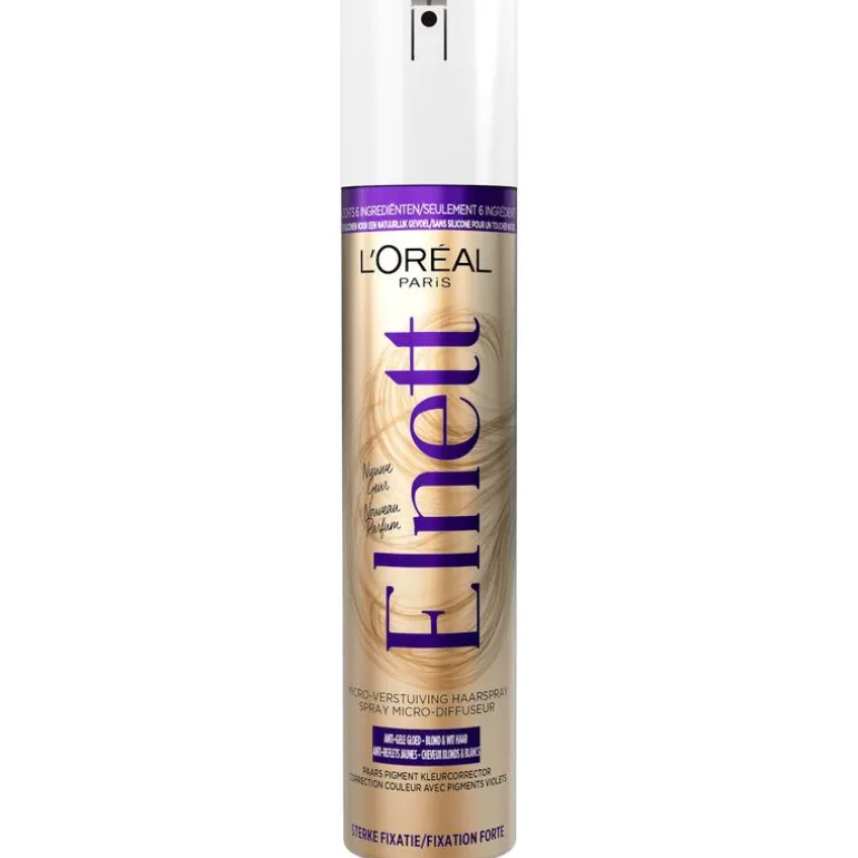 Elnett Purple Sterke Fixatie Haarlak Blond En Wit Haar 200ML