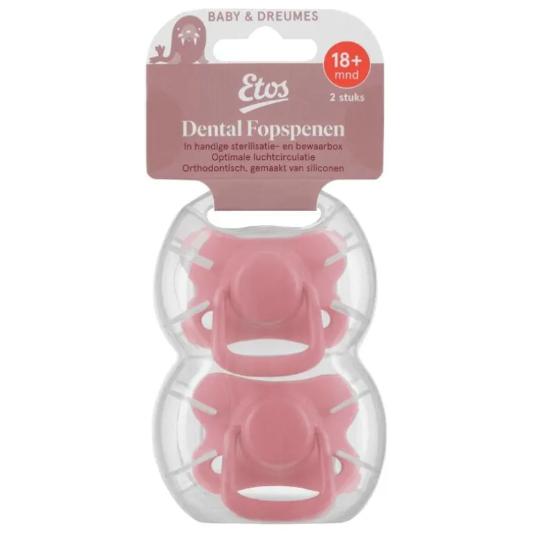 Etos Fopspenen In Steriliseerdoosje 18+ Maanden Assorti