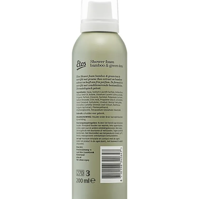 Etos Green Tea & Bamboo 2-in-1 Showerfoam 200 ML