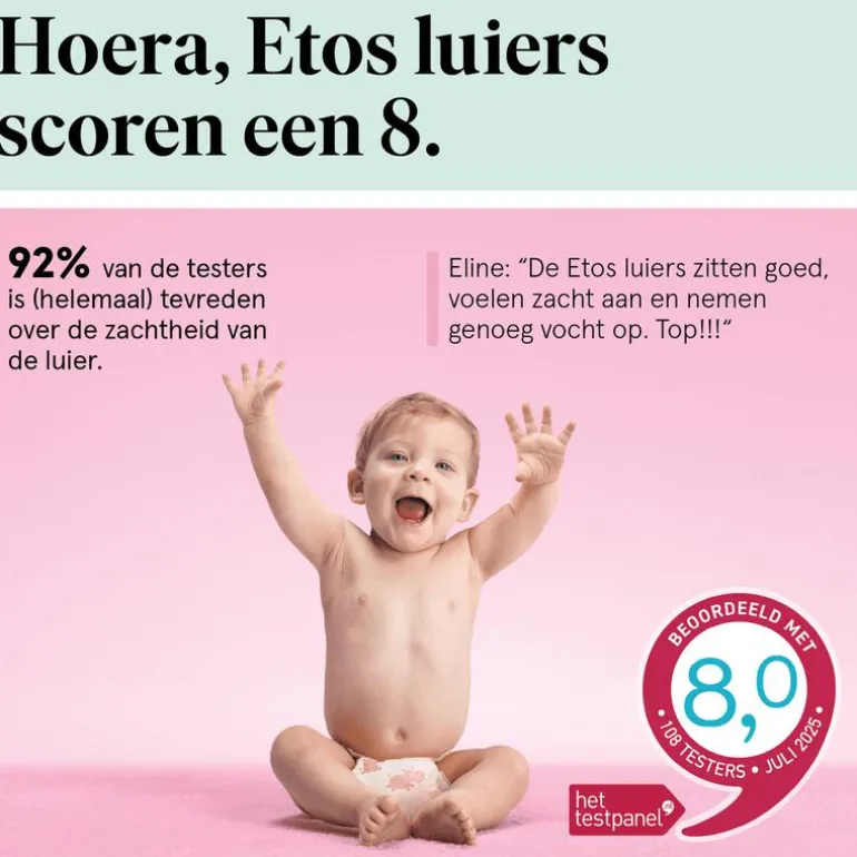 Etos Luiers Junior+ Maat 5+ 12-17 kg Maandbox 174 stuks