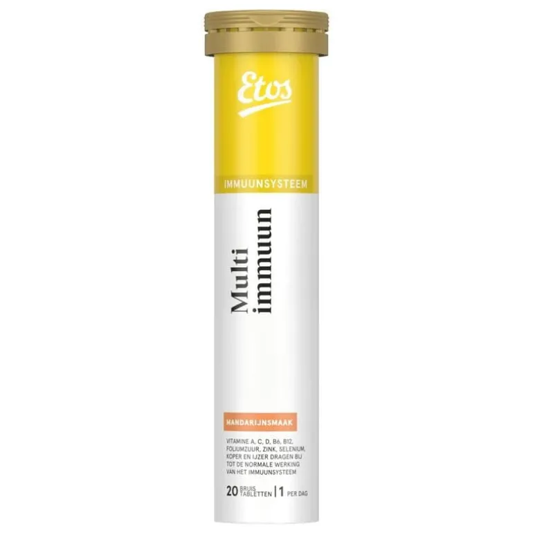 Etos Multi Immuun Bruistablet Mandarijnsmaak 20 tabletten