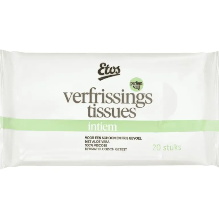 Etos Verfrissingtissues Intiem 20 stuks