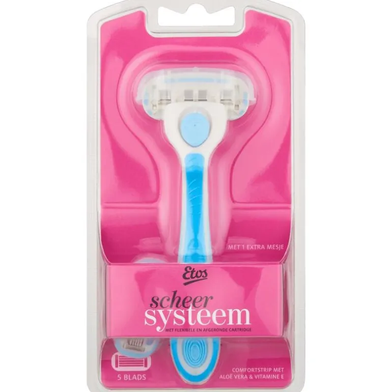 Etos Vrouw Scheersysteem Blauw 5-Blads