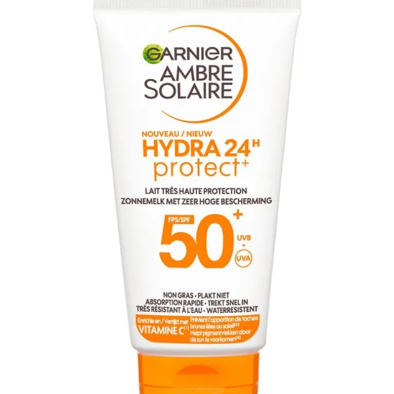 Garnier Ambre Solaire Hydra 24H Protect Lotion Zonnebrandcrème SPF 50 50ml Reisformaat Waterresistent