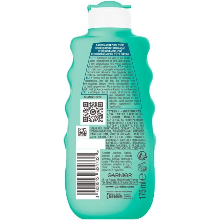 Garnier Ambre Solaire Verzachtende Aftersun Melk 175 ML