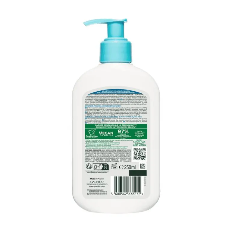 Garnier Hyaluron+ Hydraterende Gezichtsreinigingsgel 250 ml