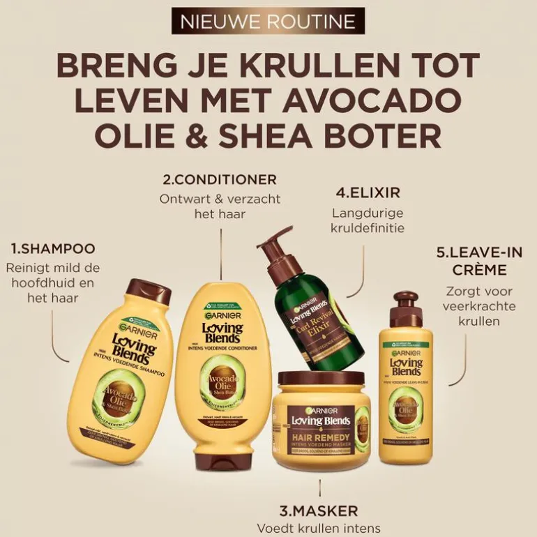 Garnier Loving Blends Avocado Olie & Shea Boter Curl Revival Elixir 120 ML