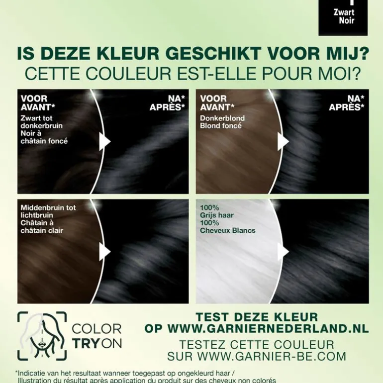 Garnier Nutrisse Crème Permanente Haarverf 1 Zwart