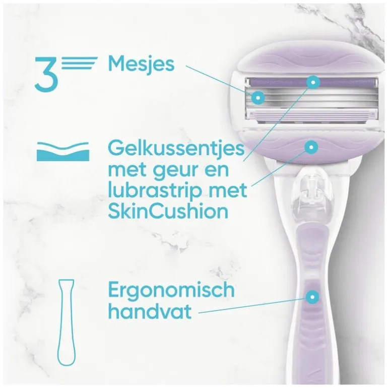 Gillette Venus ComfortGlide Breeze Scheersysteem + 2 Navulmesjes