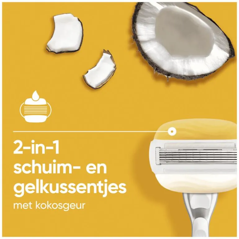 Gillette Venus Comfortglide Coconut Luipaard Scheersysteem 5 Blades plus 1 Mesje