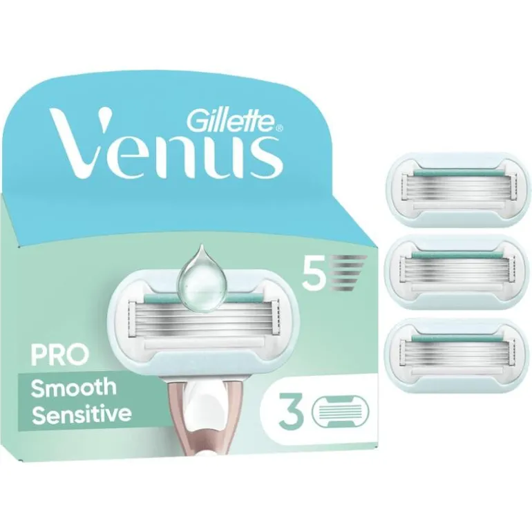 Gillette Venus Deluxe Smooth Sensitive Navulmesjes 3 Stuks