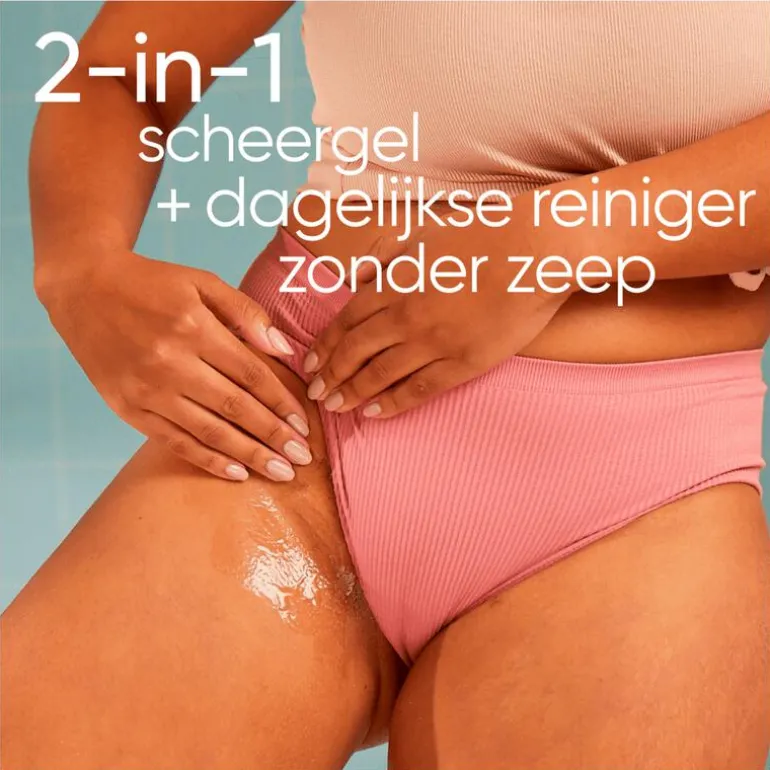 Gillette Venus Satin Care 2-in-1 Reiniger & Scheergel Voor Huid en Schaamhaar 190 ML