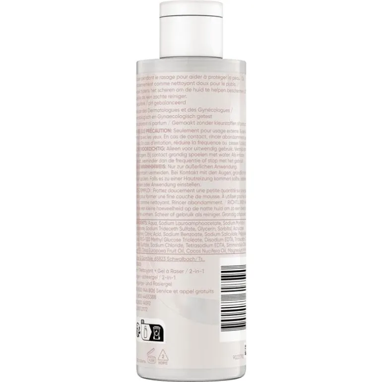 Gillette Venus Satin Care 2-in-1 Reiniger & Scheergel Voor Huid en Schaamhaar 190 ML
