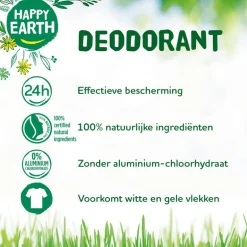 Happy Earth 100% Natuurlijke Lavender Ylang Deodorant Roller 75 ML