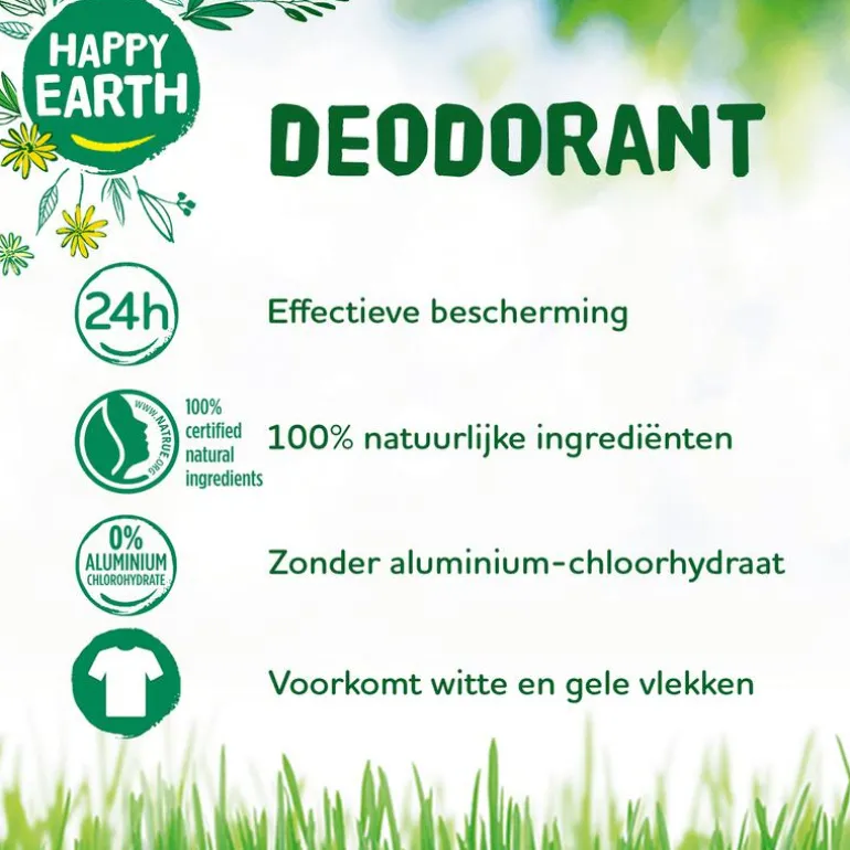 Happy Earth 100% Natuurlijke Jasmine Ho Wood Deodorant Roller 75 ML