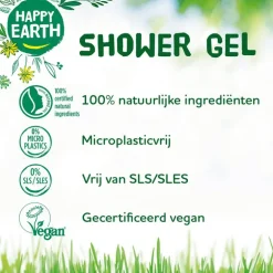 Happy Earth Cedar Lime 100% Natuurlijke Douchegel 300 ML