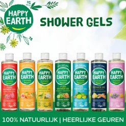 Happy Earth Jasmine Ho Wood 100% Natuurlijke Douchegel 300 ML