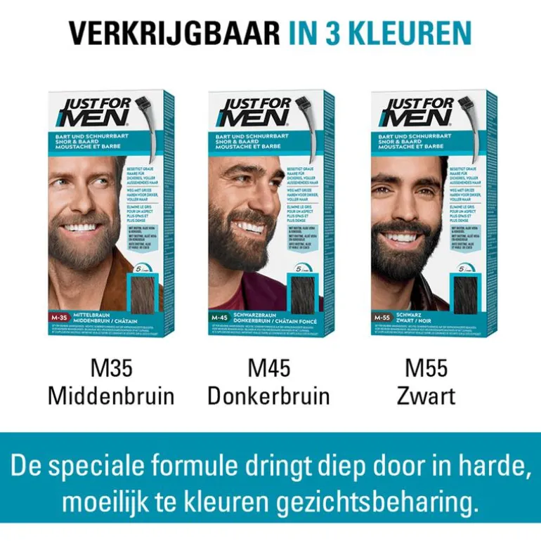 Just For Men Snor & Baard Zwart M55