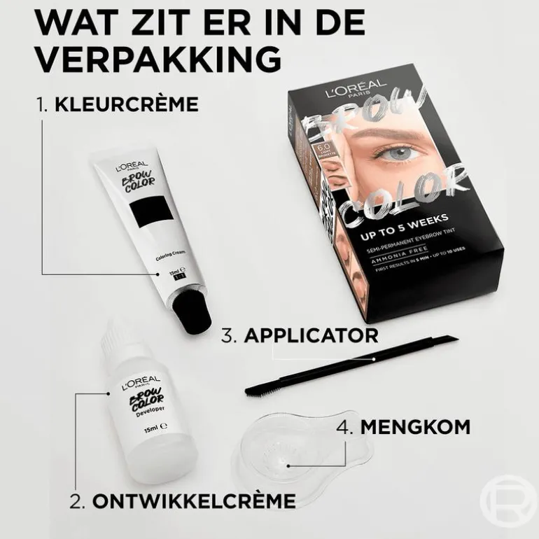 L'Oréal Paris Brow Color wenkbrauwverf 1.0 Black 30ML