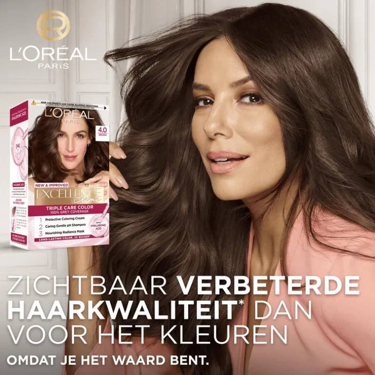 L'Oréal Paris Excellence Crème Verzorgende Crèmekleuring 5 Lichtbruin