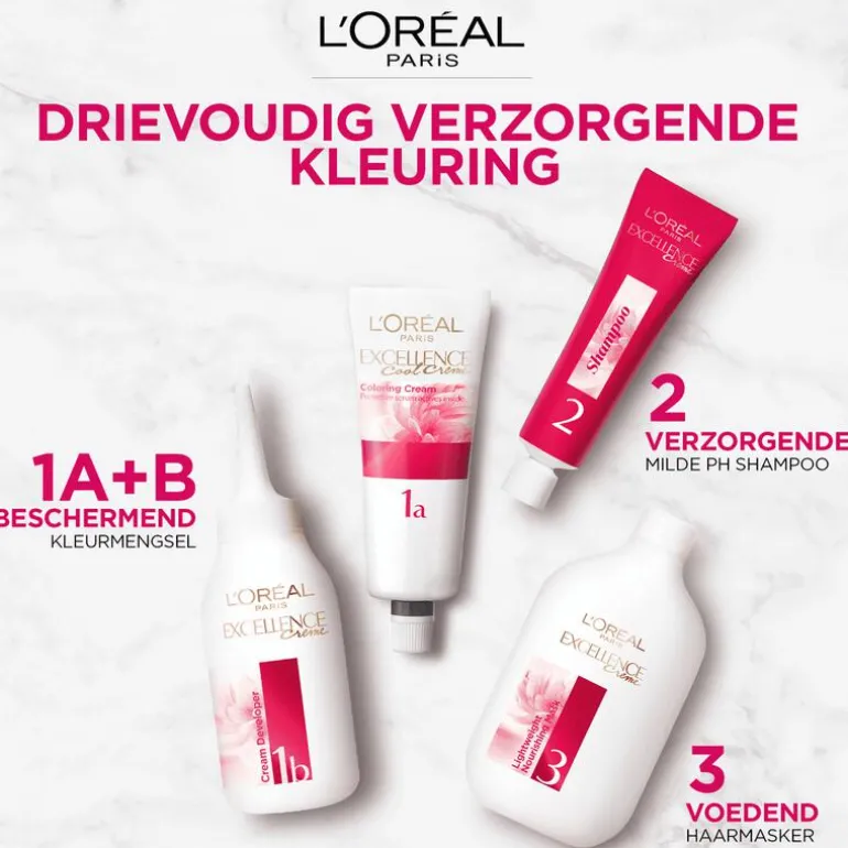 L'Oréal Paris Excellence Crème Verzorgende Crèmekleuring 5.3 Licht Goudbruin