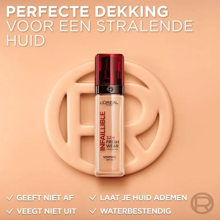 L'Oréal Paris Infaillible 32HR Fresh Wear 235 Honey Foundation met SPF25 30 ML