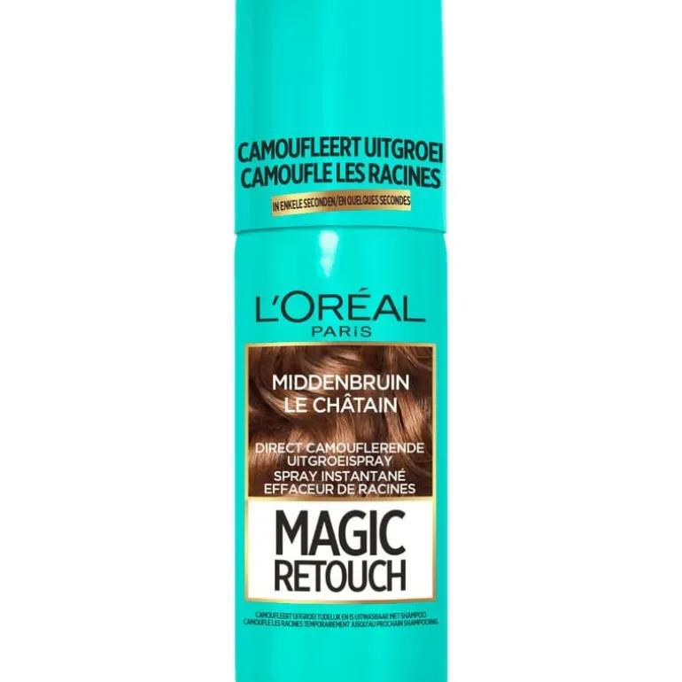 L'Oréal Paris Magic Retouch Camouflerende Uitgroeispray Middenbruin 75 ML