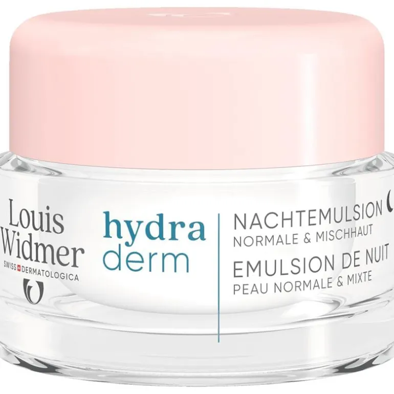 Louis Widmer Hydraderm Nachtemulsie Zonder Parfum 50 ML