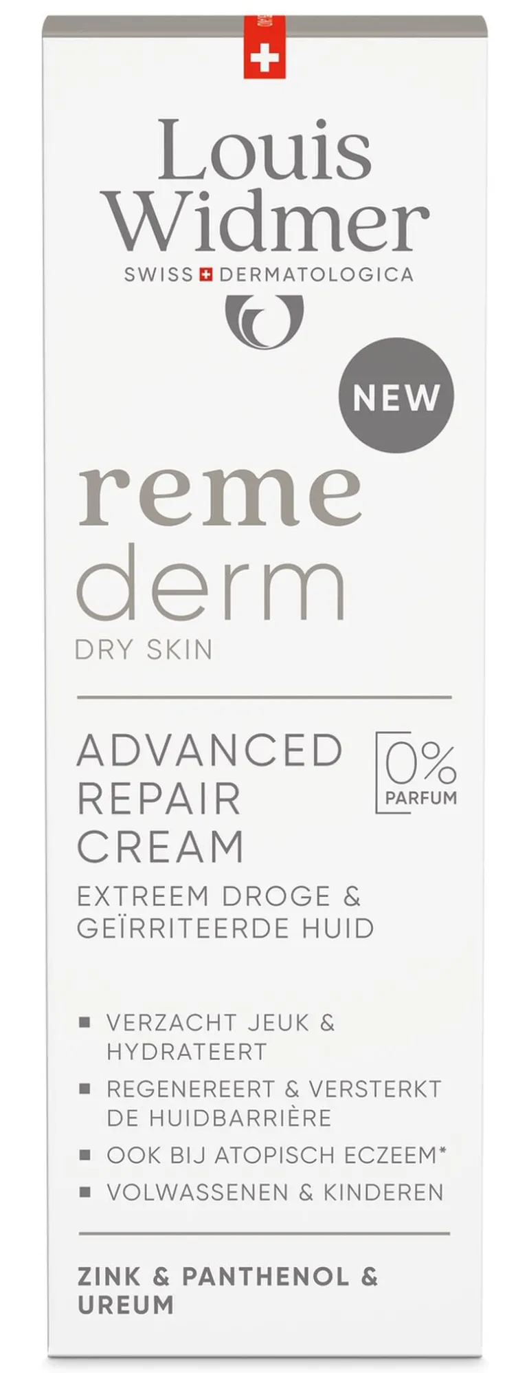 Louis Widmer Remederm Creme Dry Skin Fluide Zonder Parfum 75 ML